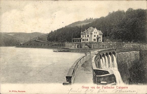 Postcard Altroggenrahmede Altena in Westphalia, Fuelbecker Reservoir