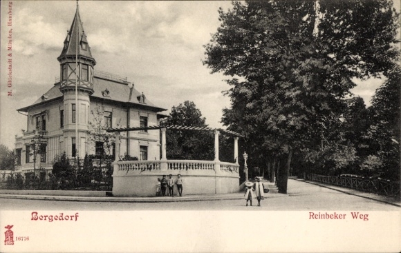 Postcard Hamburg Bergedorf, Reinbeker Weg, Villa