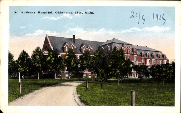 Postcard Oklahoma City Oklahoma USA, St. Anthony Hospital
