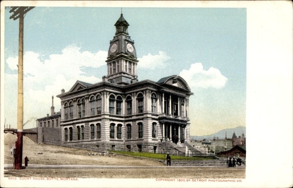 Postcard Butte Montana USA, Courthouse