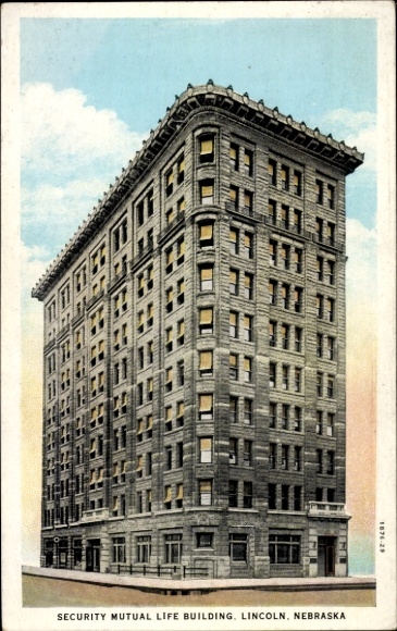 Postcard Lincoln Nebraska USA, Security Mutual Life Building