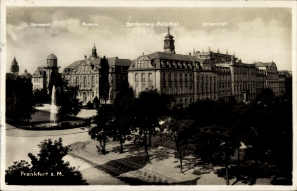 Frankfurt am Main Observatory, Museum, Senckenberg Library, University, Frankfurt a. M.