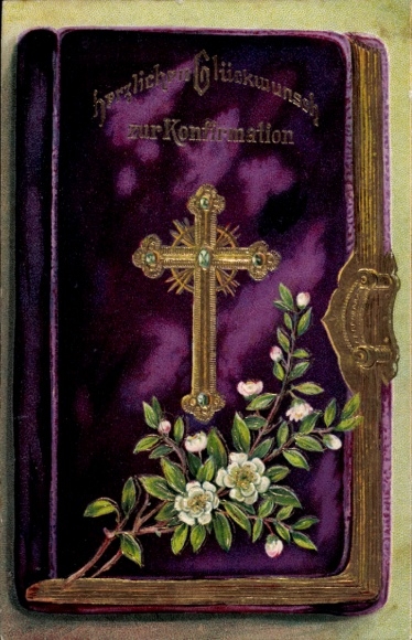 Glitter Postcard Congratulations, Confirmation